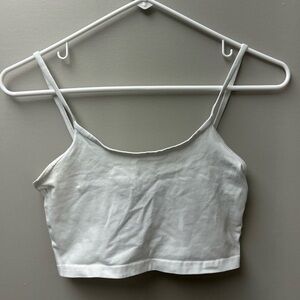TNA Women’s Cropped White Basic Tank Top‎